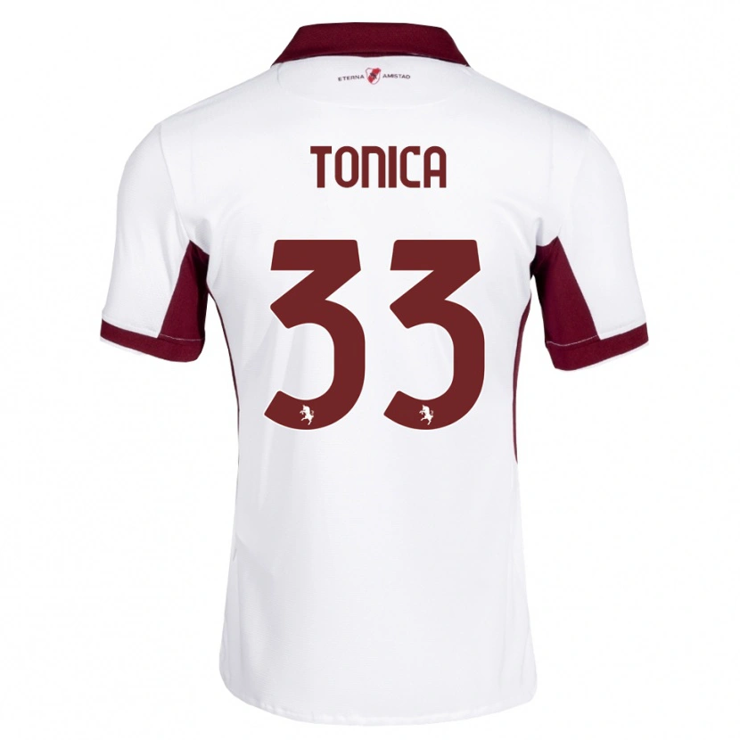 Danxen Dětské Daniel Tonica #33 Tmavě Červená Bílá Červená Daleko Hráčské Dresy 2026/27 Dres