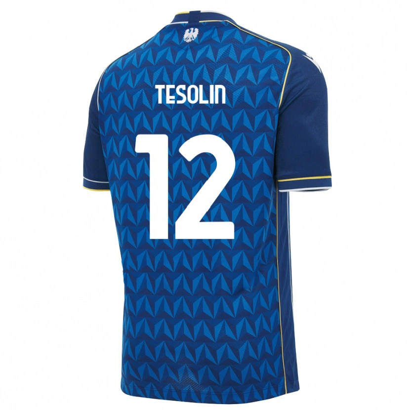 Danxen Dětské Matteo Tesolin #12 Královská Modř Bílá Modrá Daleko Hráčské Dresy 2026/27 Dres