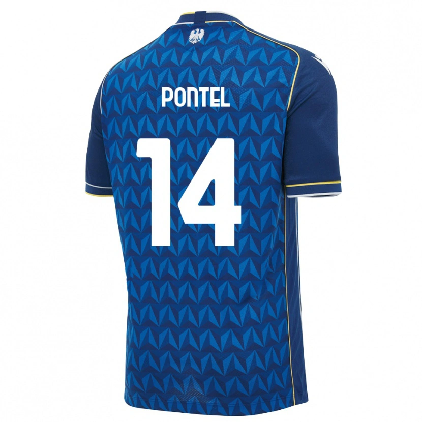 Danxen Dětské Simone Pontel #14 Královská Modř Bílá Modrá Daleko Hráčské Dresy 2026/27 Dres
