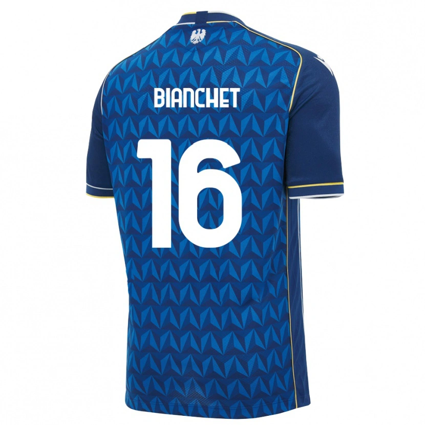 Danxen Dětské Alessandro Bianchet #16 Královská Modř Bílá Modrá Daleko Hráčské Dresy 2026/27 Dres