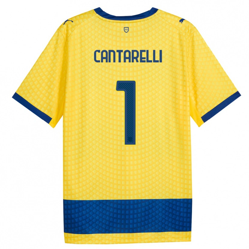 Danxen Dětské Elia Cantarelli #1 Žlutá Modrá Černá Daleko Hráčské Dresy 2026/27 Dres