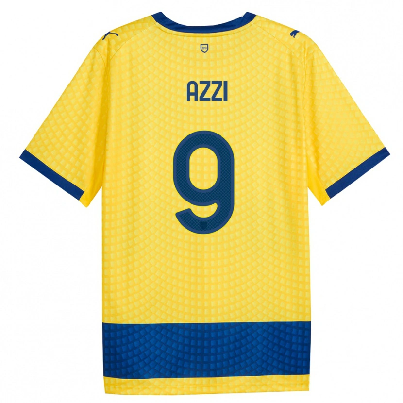 Danxen Dětské Federico Azzi #9 Žlutá Modrá Černá Daleko Hráčské Dresy 2026/27 Dres