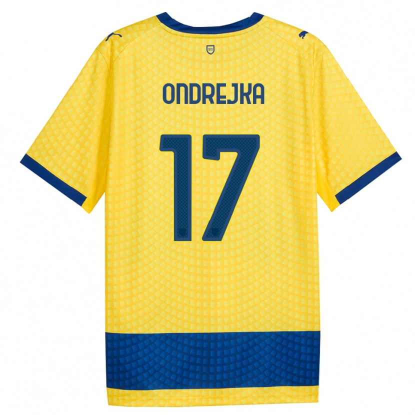 Danxen Dětské Jacob Ondrejka #17 Žlutá Modrá Černá Daleko Hráčské Dresy 2026/27 Dres