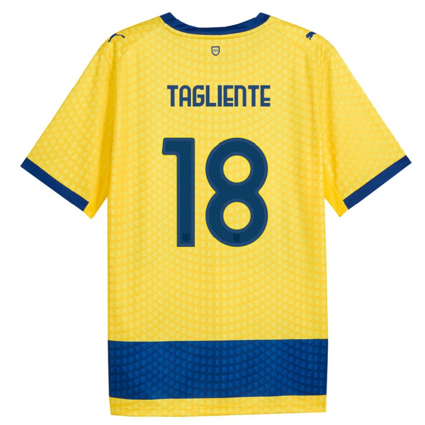 Danxen Dětské Anthony Tagliente #18 Žlutá Modrá Černá Daleko Hráčské Dresy 2026/27 Dres