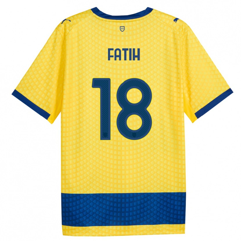 Danxen Dětské Ilyas Fatih #18 Žlutá Modrá Černá Daleko Hráčské Dresy 2026/27 Dres