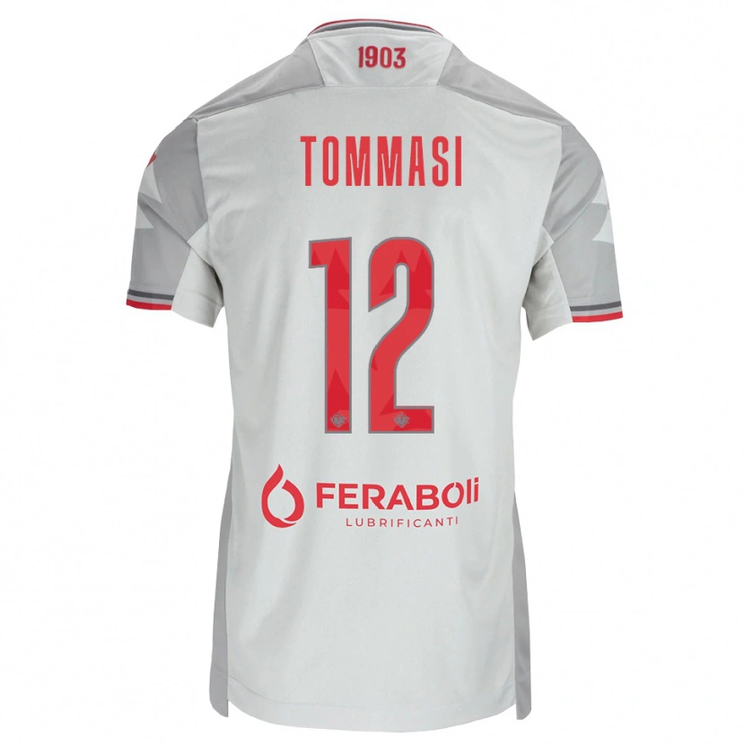 Danxen Dětské Francesco Tommasi #12 Šedá Bílá Červená Daleko Hráčské Dresy 2026/27 Dres