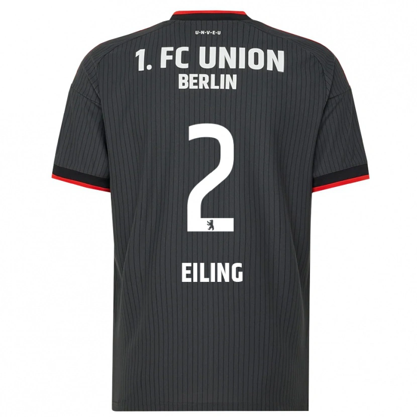 Danxen Dětské Phillip Eiling #2 Černá Bílá Červená Daleko Hráčské Dresy 2026/27 Dres