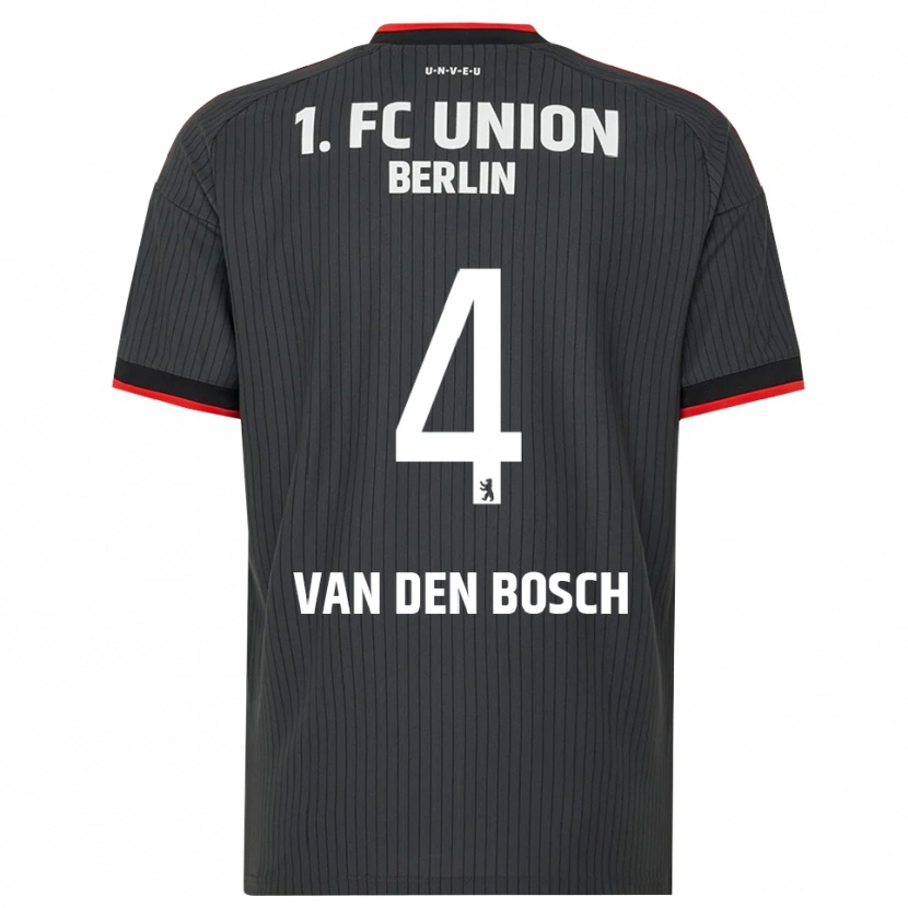 Danxen Dětské Zeno Van Den Bosch #4 Černá Bílá Červená Daleko Hráčské Dresy 2026/27 Dres