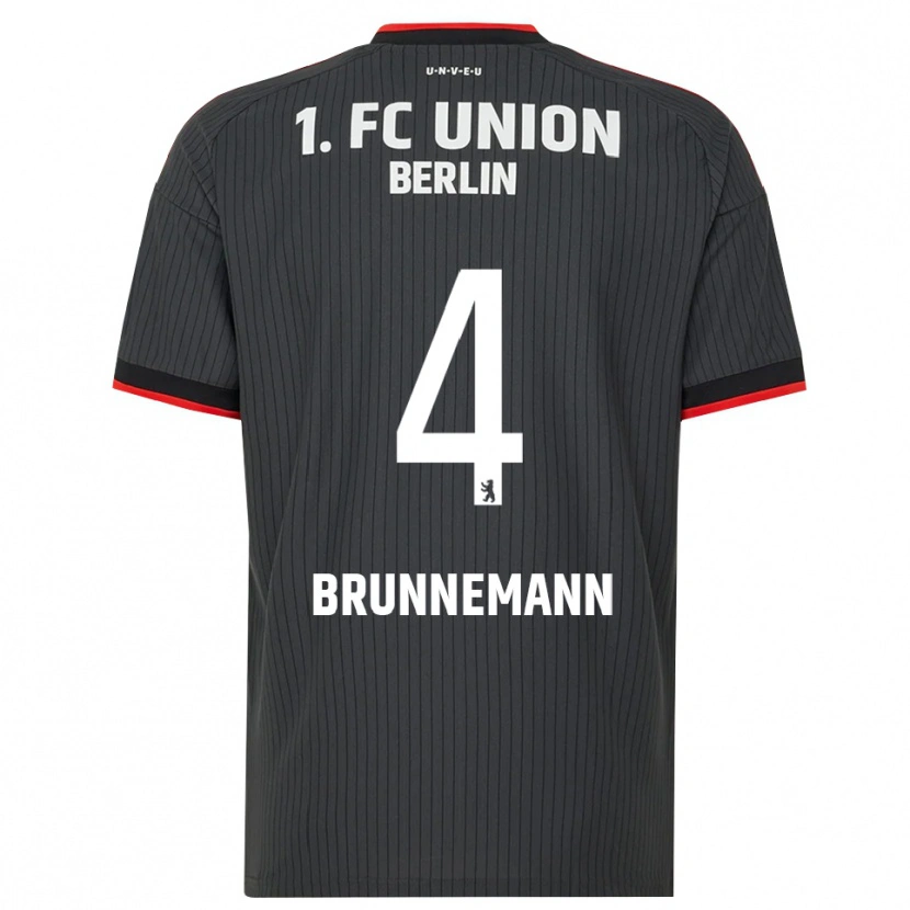 Danxen Dětské Laurenz Brunnemann #4 Černá Bílá Červená Daleko Hráčské Dresy 2026/27 Dres