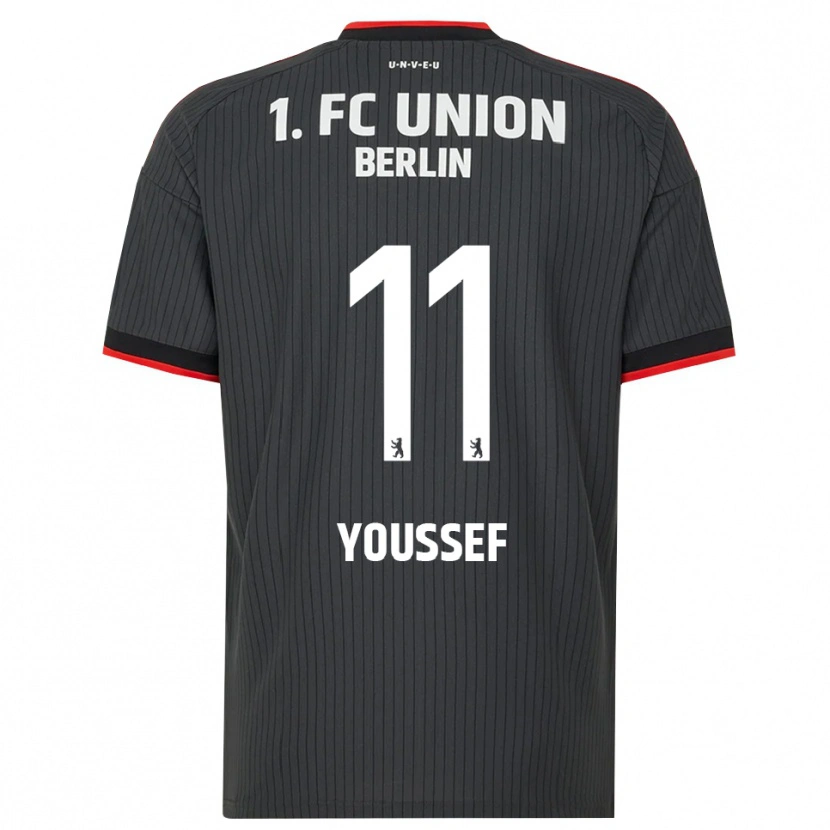 Danxen Dětské Nour Youssef #11 Černá Bílá Červená Daleko Hráčské Dresy 2026/27 Dres