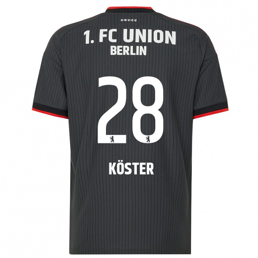 Danxen Dětské Leonie Köster #28 Černá Bílá Červená Daleko Hráčské Dresy 2026/27 Dres