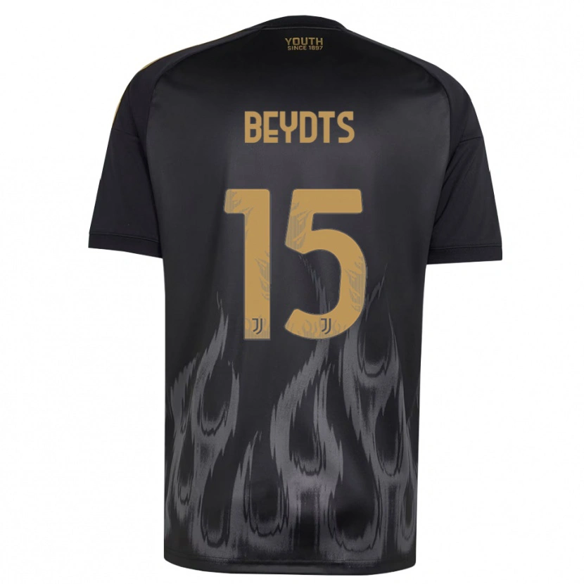 Danxen Dětské Antoine Beydts #15 Černá Hnědá Třetí Hráčské Dresy 2026/27 Dres