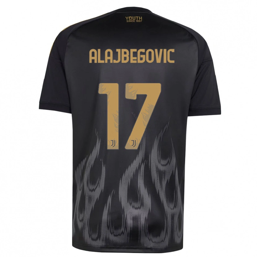 Danxen Dětské Kerim Alajbegovic #17 Černá Hnědá Třetí Hráčské Dresy 2026/27 Dres