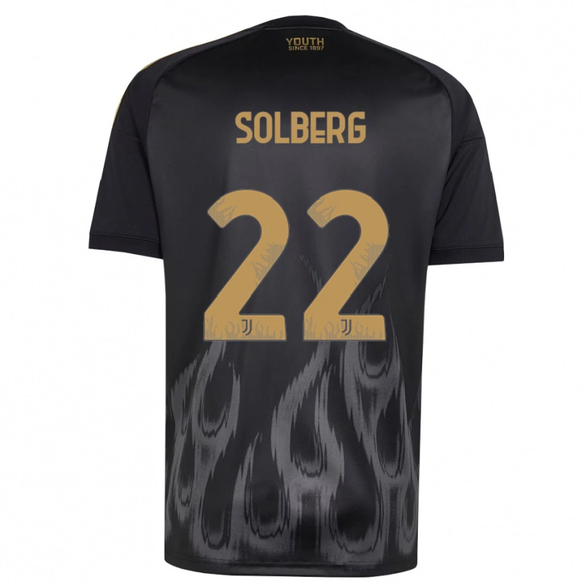 Danxen Dětské Elias Solberg #22 Černá Hnědá Třetí Hráčské Dresy 2026/27 Dres