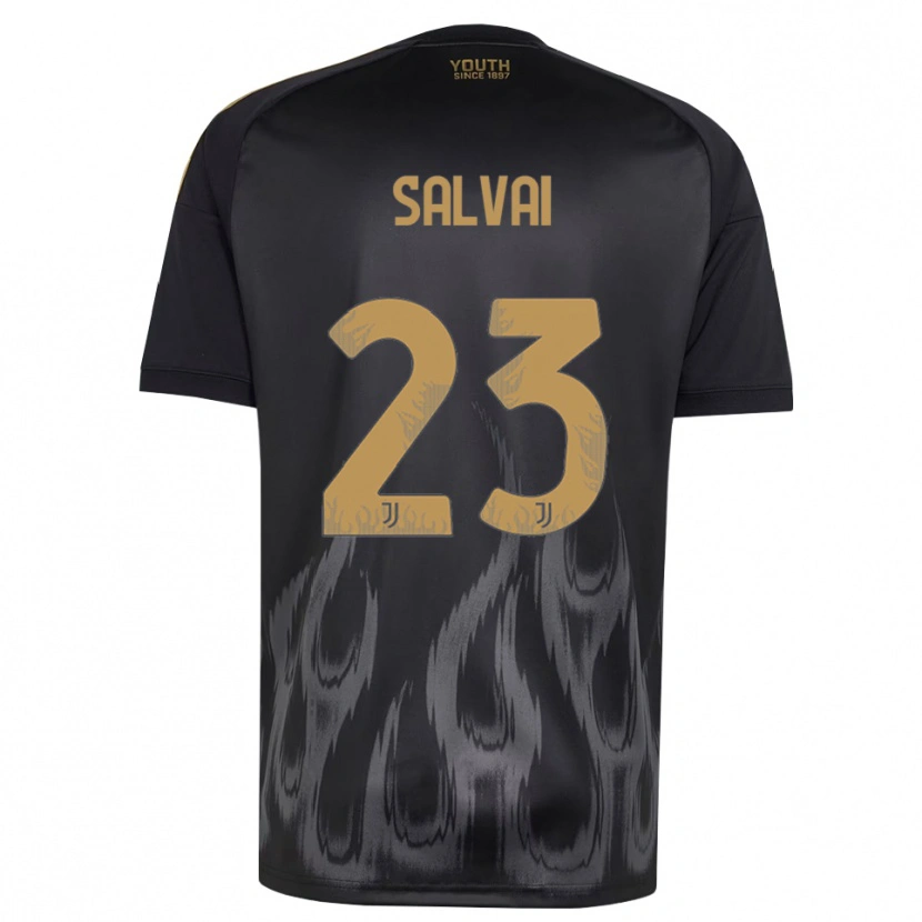 Danxen Dětské Cecilia Salvai #23 Černá Hnědá Třetí Hráčské Dresy 2026/27 Dres