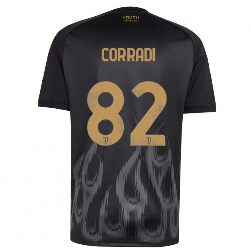 Danxen Dětské Christian Corradi #82 Černá Hnědá Třetí Hráčské Dresy 2026/27 Dres