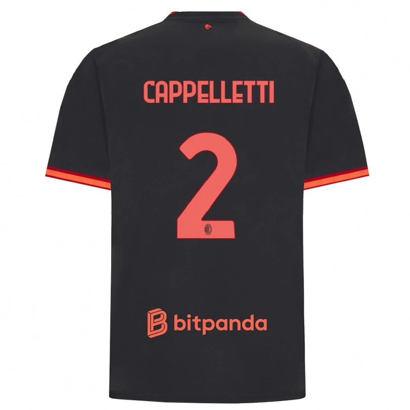 Danxen Dětské Mattia Cappelletti #2 Černá Červená Třetí Hráčské Dresy 2026/27 Dres