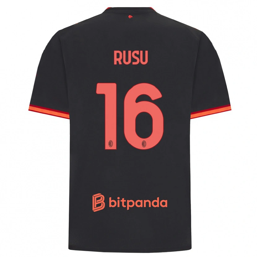 Danxen Dětské Ryan Rusu #16 Černá Červená Třetí Hráčské Dresy 2026/27 Dres