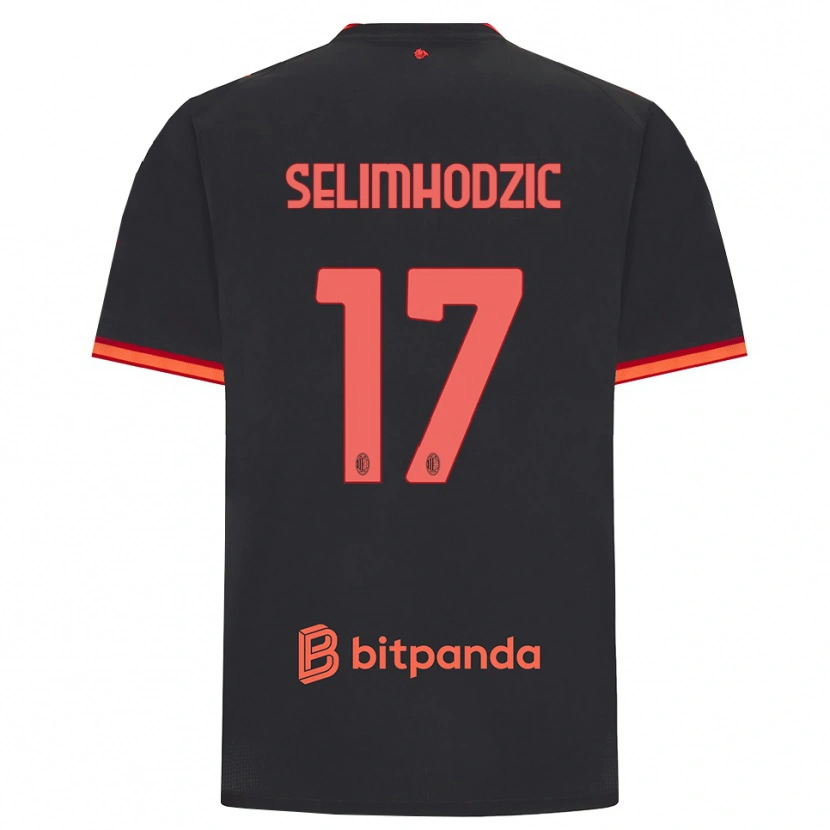 Danxen Dětské Noa Selimhodzic #17 Černá Červená Třetí Hráčské Dresy 2026/27 Dres