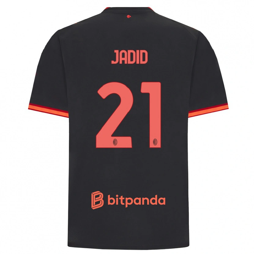 Danxen Dětské Akram Jadid #21 Černá Červená Třetí Hráčské Dresy 2026/27 Dres