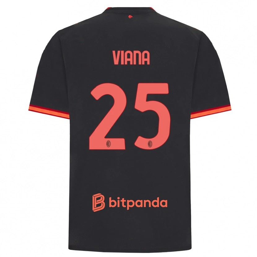 Danxen Dětské Viana Seedorf #25 Černá Červená Třetí Hráčské Dresy 2026/27 Dres