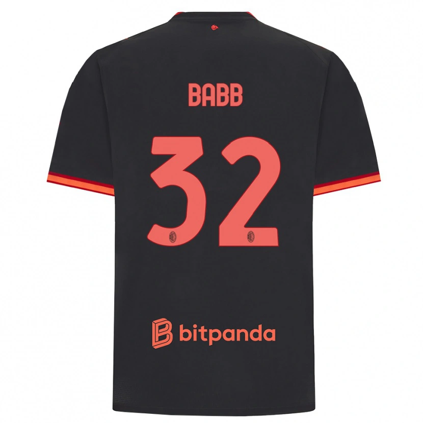Danxen Dětské Selena Delia Babb #32 Černá Červená Třetí Hráčské Dresy 2026/27 Dres