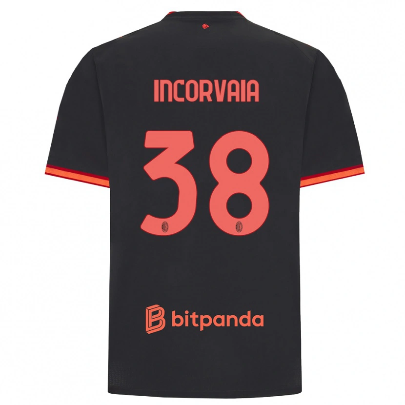 Danxen Dětské Giovanni Incorvaia #38 Černá Červená Třetí Hráčské Dresy 2026/27 Dres