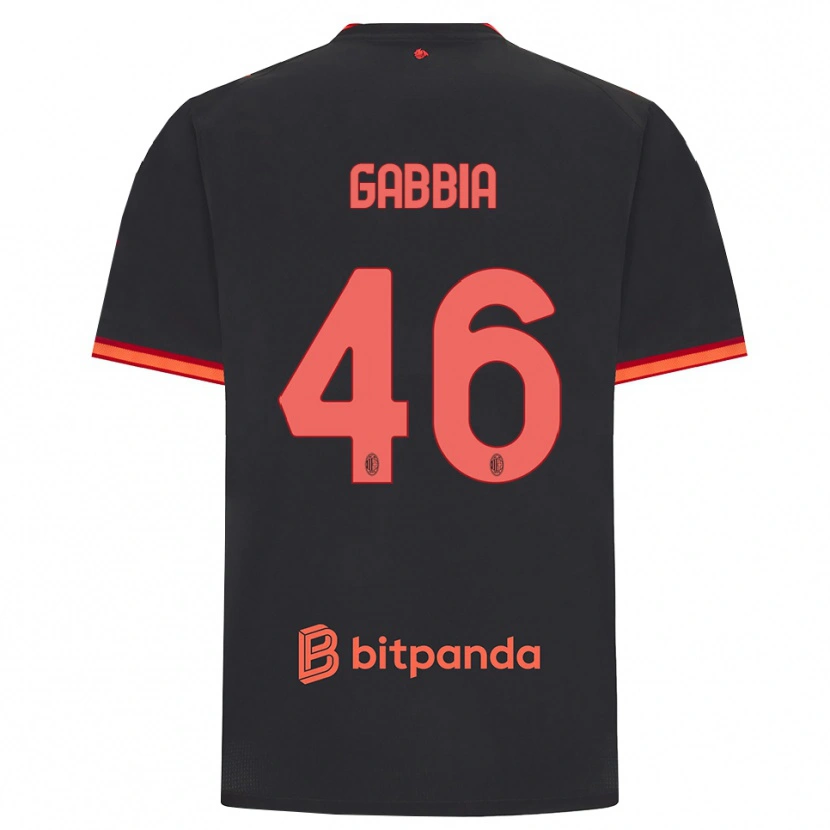 Danxen Dětské Matteo Gabbia #46 Černá Červená Třetí Hráčské Dresy 2026/27 Dres
