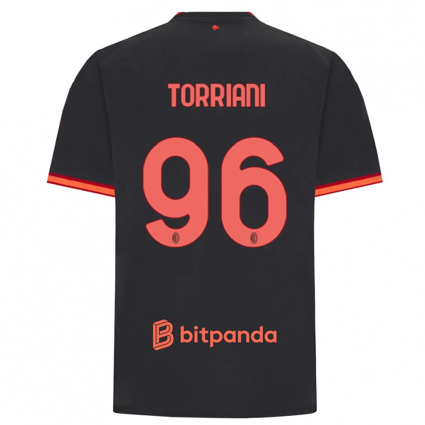 Danxen Dětské Lorenzo Torriani #96 Černá Červená Třetí Hráčské Dresy 2026/27 Dres