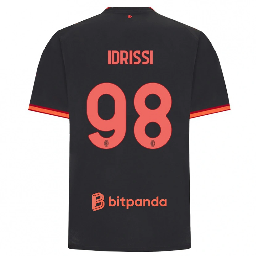 Danxen Dětské Yahya Idrissi #98 Černá Červená Třetí Hráčské Dresy 2026/27 Dres