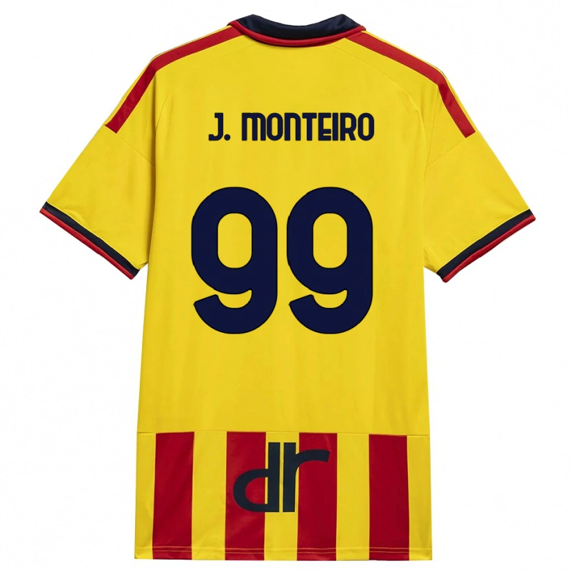 Danxen Dětské Joël Monteiro #99 Žlutá Červená Domů Hráčské Dresy 2026/27 Dres