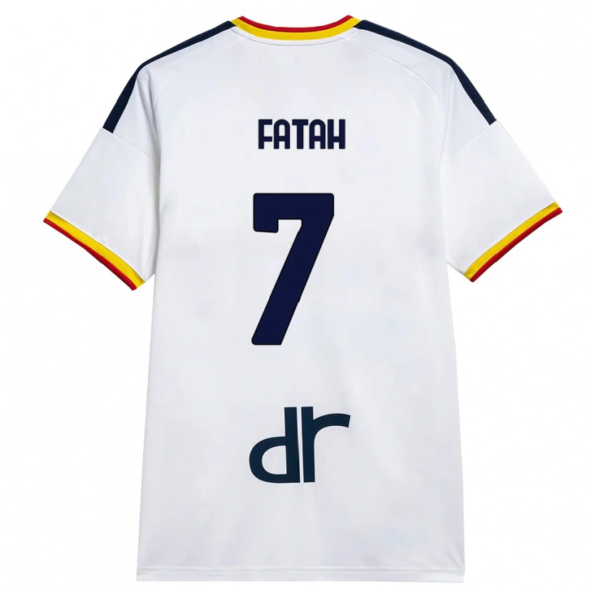 Danxen Pánské Amar Fatah #7 Bílá Žlutá Červená Daleko Hráčské Dresy 2026/27 Dres