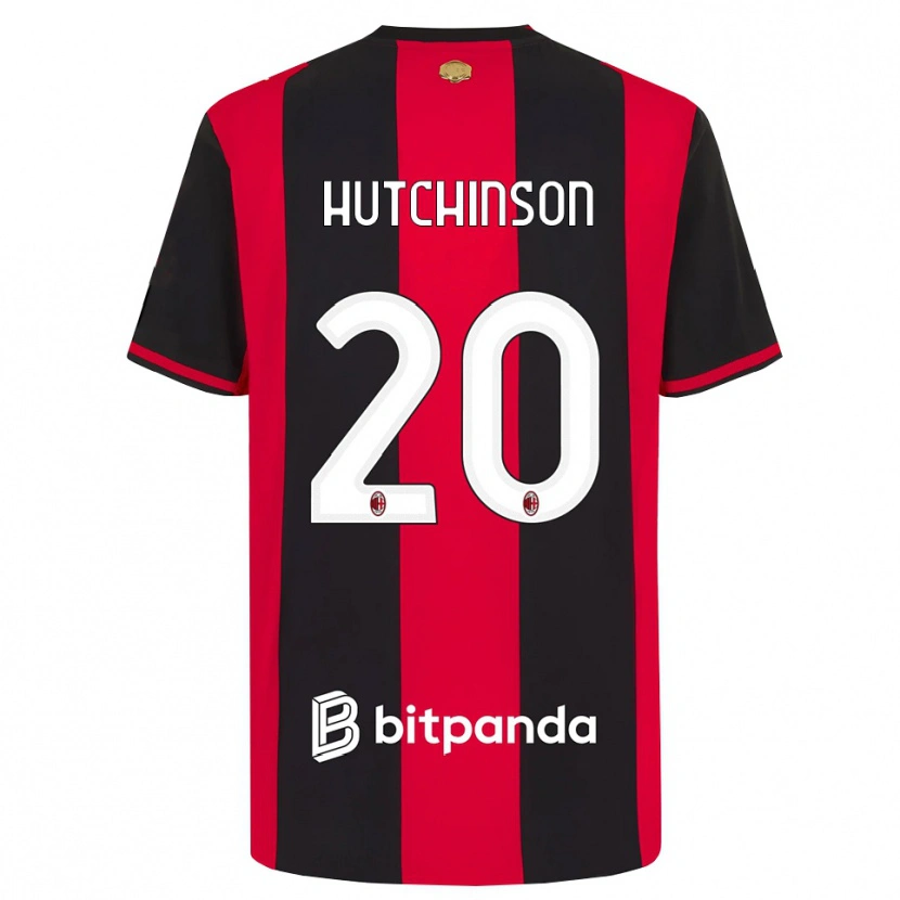 Danxen Pánské Omari Hutchinson #20 Červená Černá Bílá Domů Hráčské Dresy 2026/27 Dres