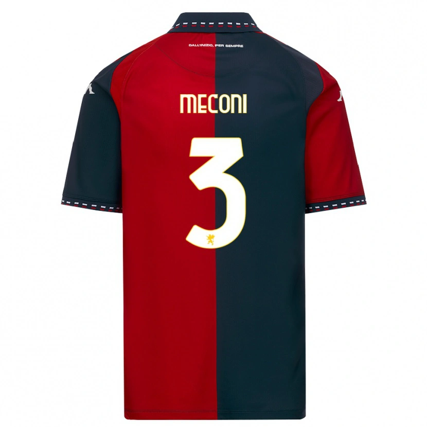 Danxen Pánské Edoardo Meconi #3 Červená Černá Bílá Domů Hráčské Dresy 2026/27 Dres