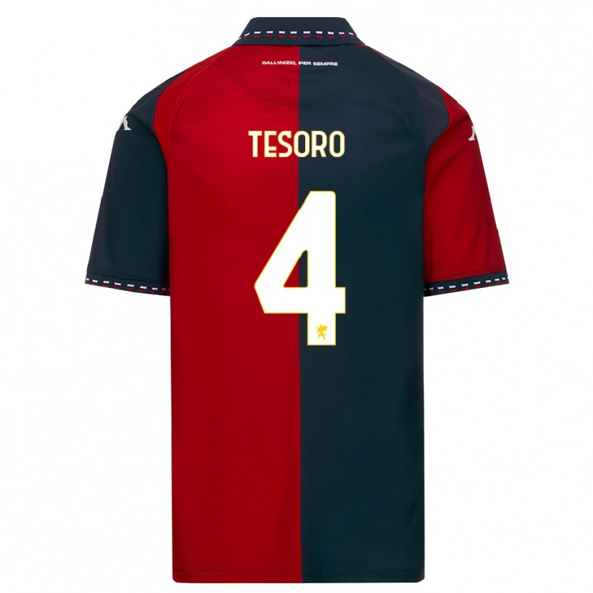 Danxen Pánské Cristian Tesoro #4 Červená Černá Bílá Domů Hráčské Dresy 2026/27 Dres