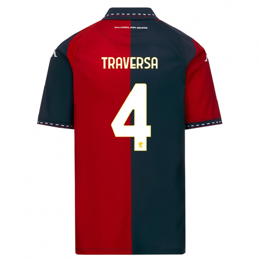 Danxen Pánské Pietro Traversa #4 Červená Černá Bílá Domů Hráčské Dresy 2026/27 Dres