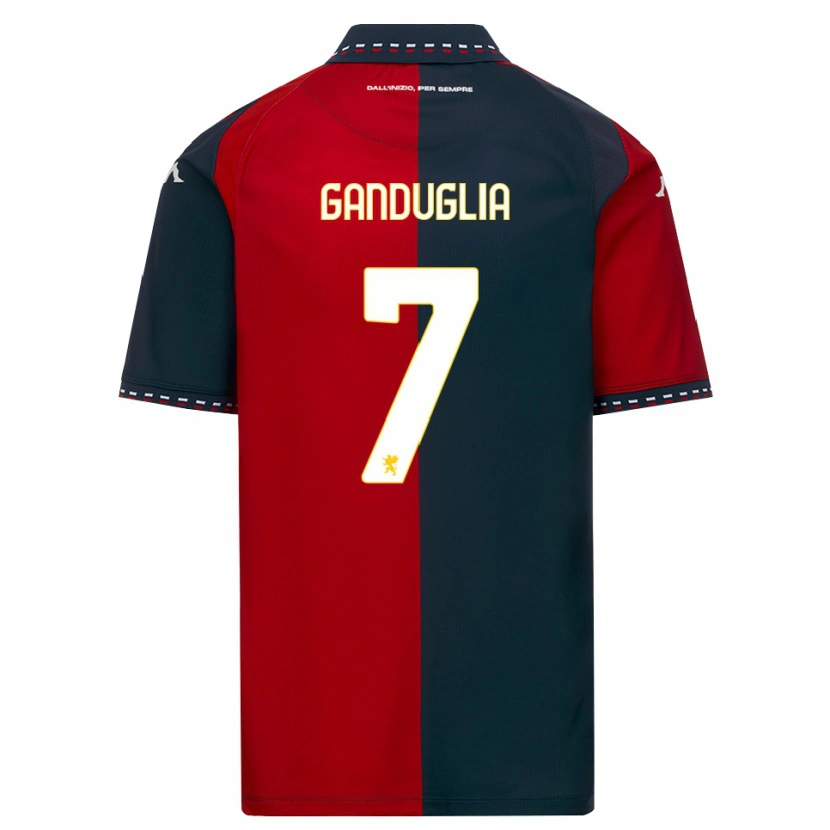 Danxen Pánské Luca Ganduglia #7 Červená Černá Bílá Domů Hráčské Dresy 2026/27 Dres