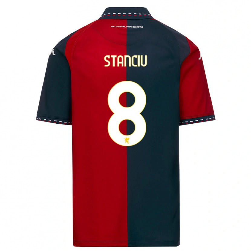 Danxen Pánské Nicolae Stanciu #8 Červená Černá Bílá Domů Hráčské Dresy 2026/27 Dres