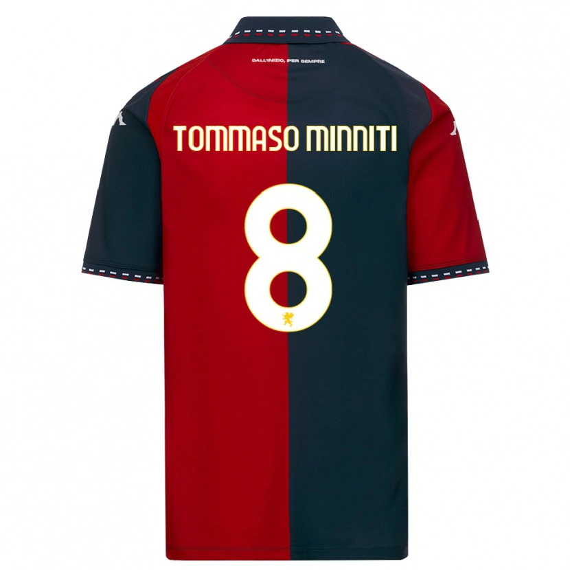 Danxen Pánské Giovanni Tommaso Minniti #8 Červená Černá Bílá Domů Hráčské Dresy 2026/27 Dres
