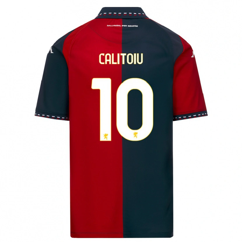 Danxen Pánské Mihai Calițoiu #10 Červená Černá Bílá Domů Hráčské Dresy 2026/27 Dres