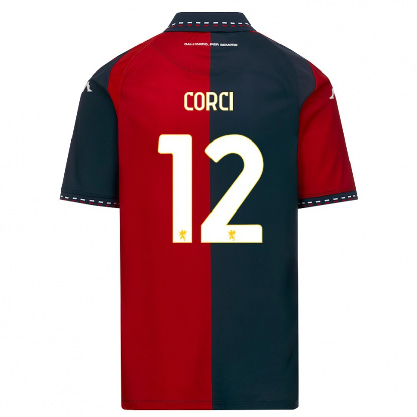 Danxen Pánské Tommaso Corci #12 Červená Černá Bílá Domů Hráčské Dresy 2026/27 Dres