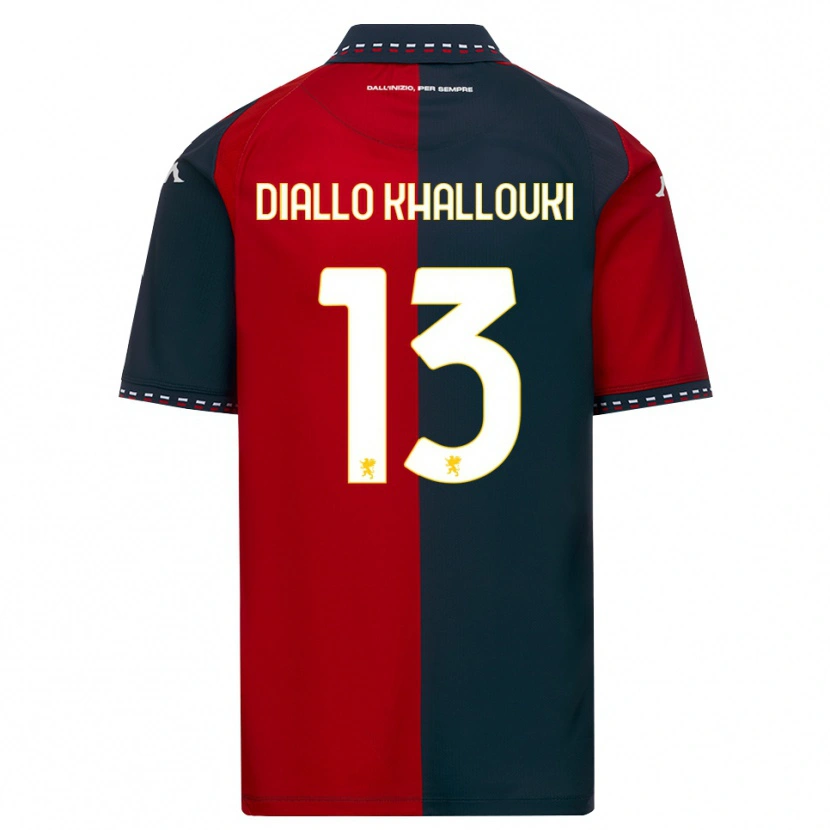 Danxen Pánské Siaka Diallo Khallouki #13 Červená Černá Bílá Domů Hráčské Dresy 2026/27 Dres