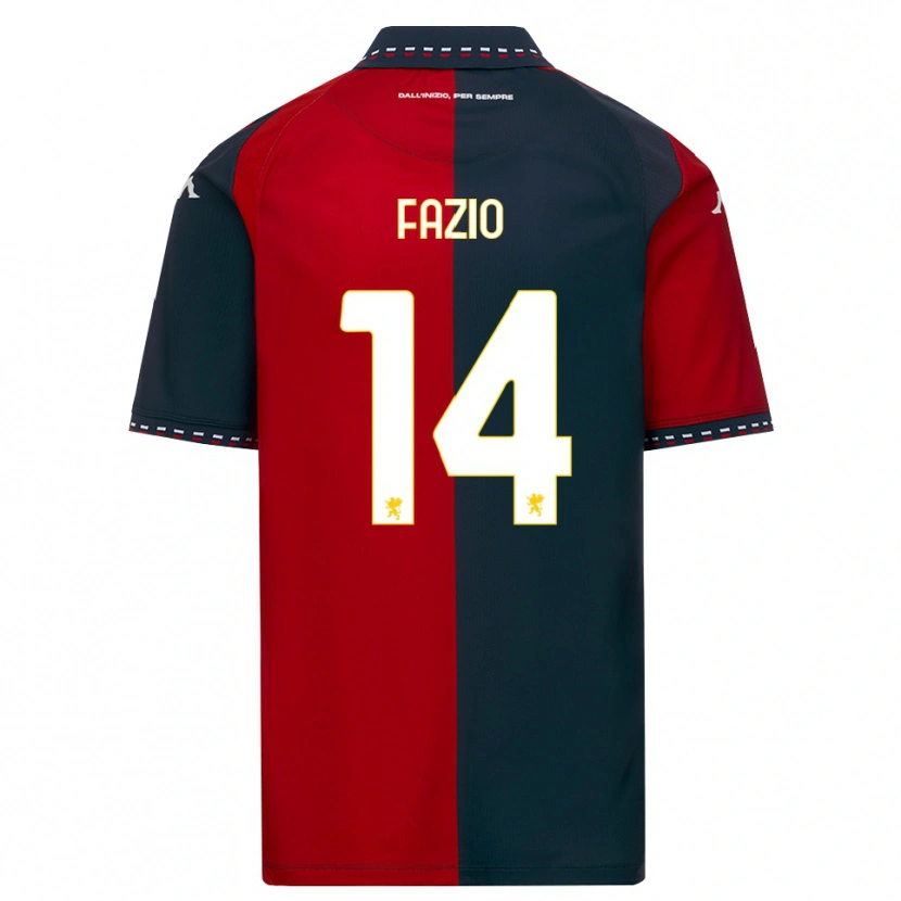 Danxen Pánské Tommaso Fazio #14 Červená Černá Bílá Domů Hráčské Dresy 2026/27 Dres