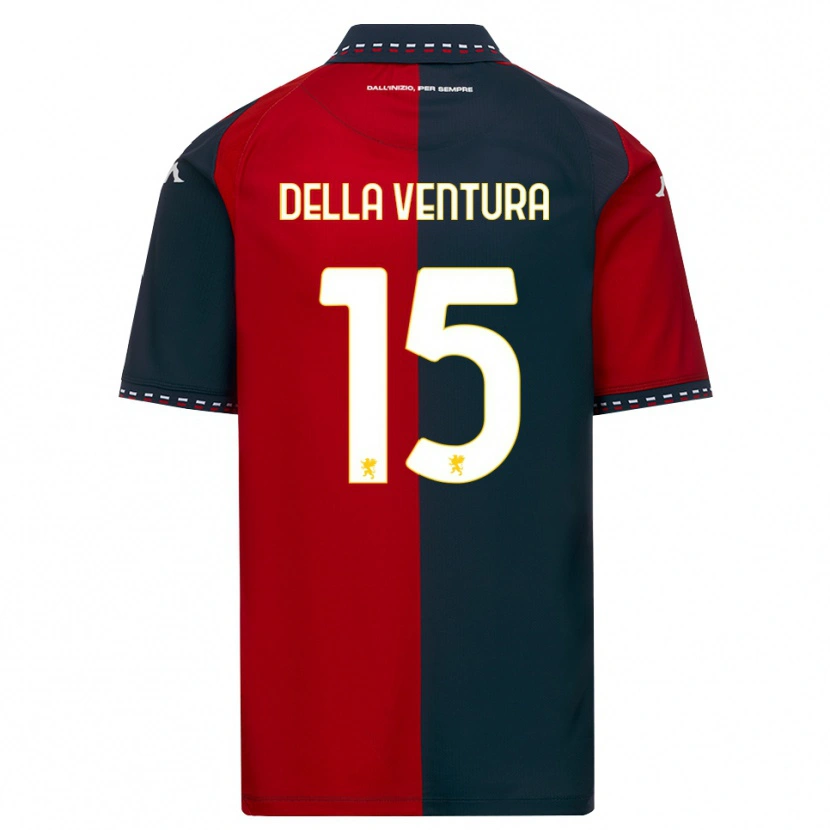 Danxen Pánské Lorenzo Della Ventura #15 Červená Černá Bílá Domů Hráčské Dresy 2026/27 Dres