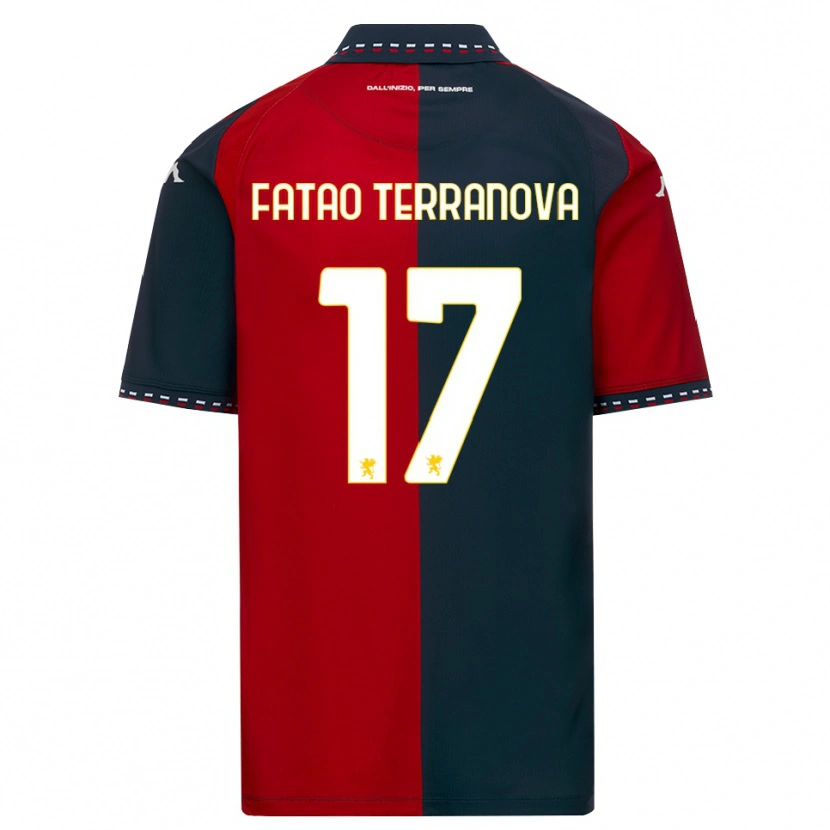 Danxen Pánské Emanuele Fatao Terranova #17 Červená Černá Bílá Domů Hráčské Dresy 2026/27 Dres