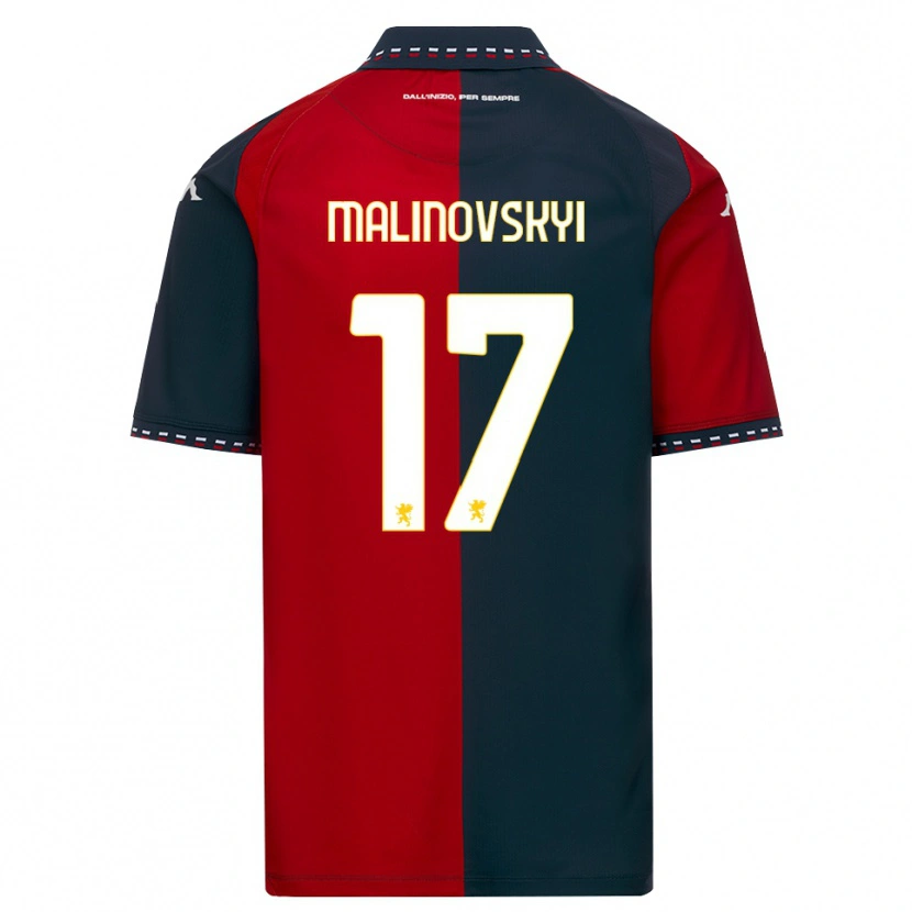 Danxen Pánské Ruslan Malinovskyi #17 Červená Černá Bílá Domů Hráčské Dresy 2026/27 Dres