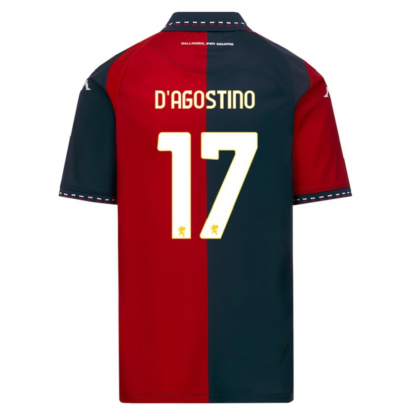 Danxen Pánské Riccardo D'agostino #17 Červená Černá Bílá Domů Hráčské Dresy 2026/27 Dres