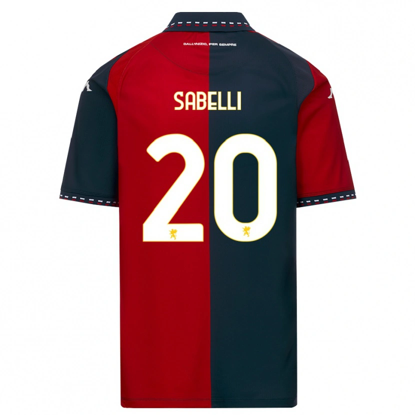 Danxen Pánské Stefano Sabelli #20 Červená Černá Bílá Domů Hráčské Dresy 2026/27 Dres