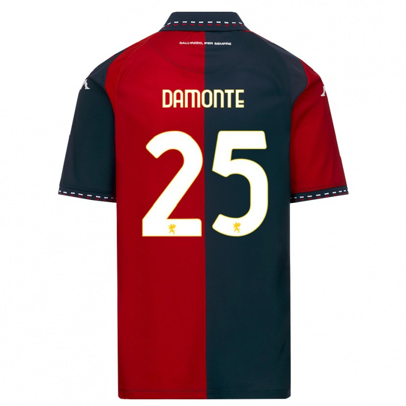 Danxen Pánské Lorenzo Damonte #25 Červená Černá Bílá Domů Hráčské Dresy 2026/27 Dres