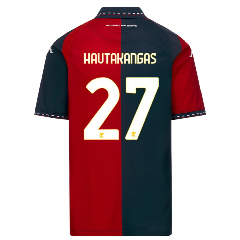 Danxen Pánské Pietu Hautakangas #27 Červená Černá Bílá Domů Hráčské Dresy 2026/27 Dres